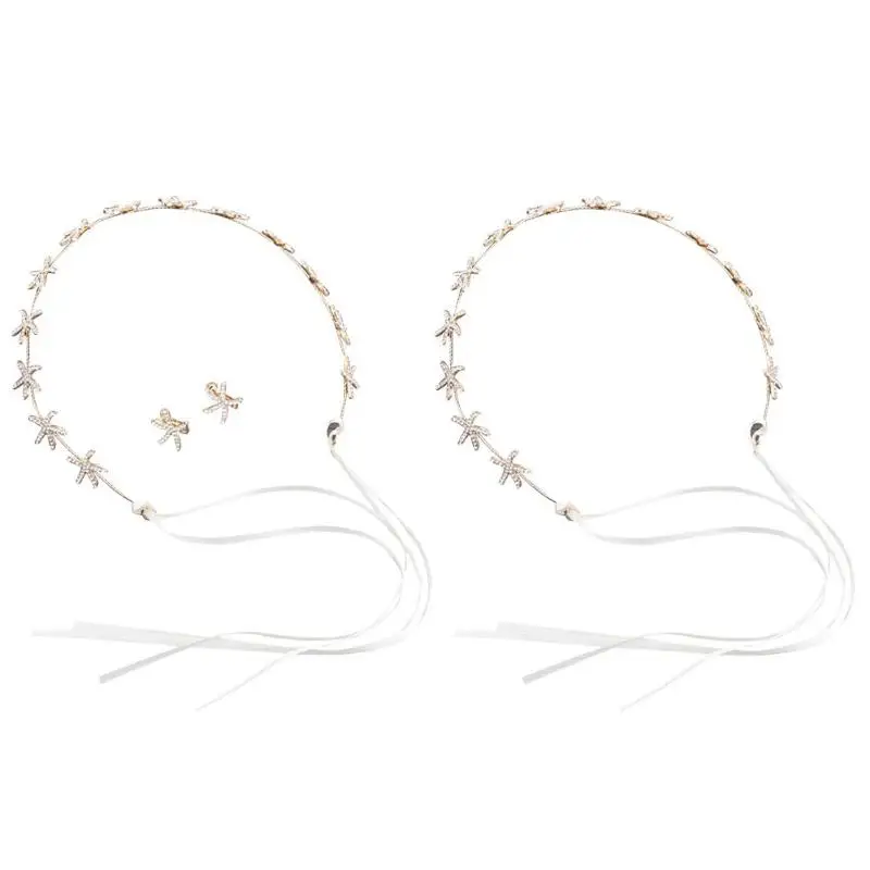 3 шт./компл. Морская звезда стразы аксессуары для волос свадебный головной убор