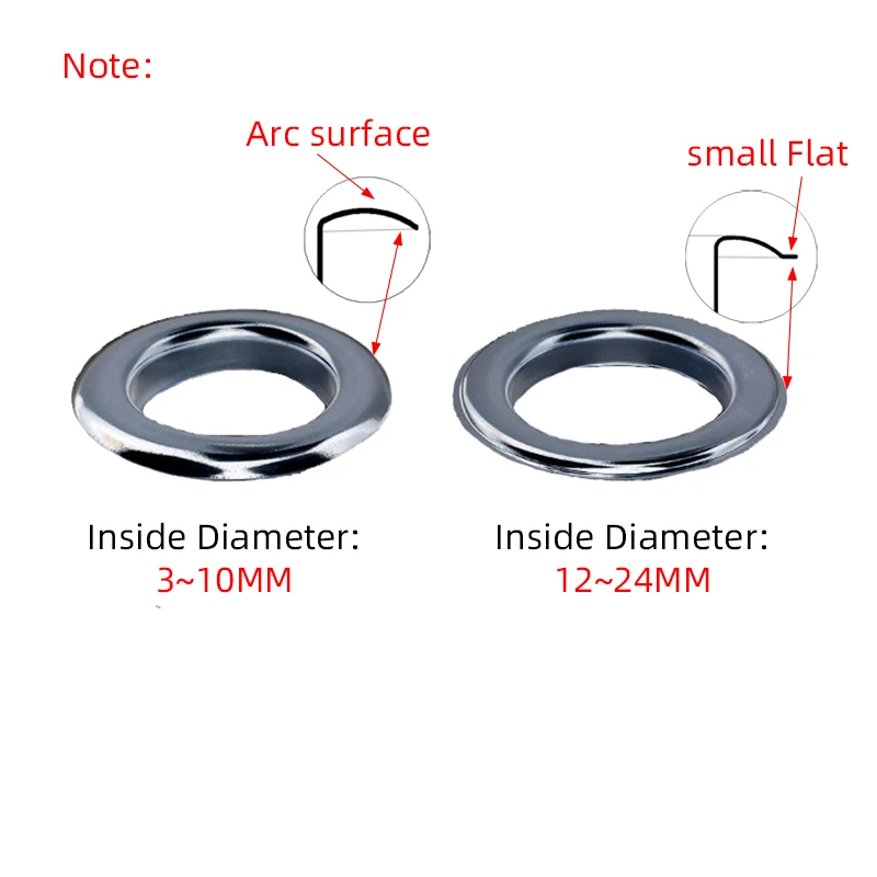 100 компл./упак. латунные черные Люверсы с прокладкой внутренний диаметр 5 17 мм для