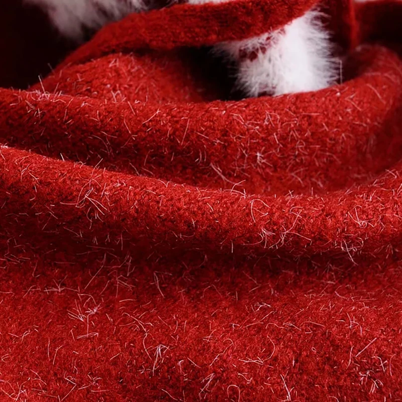 

Women Christmas Holiday Sweater Autumn Winter Hooded Warm Sweater Snow Print Knitwear Female Party Pullover truien dames