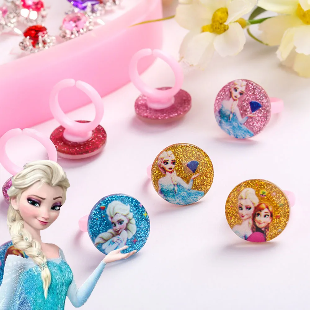 

12 шт./компл. Дисней «Холодное сердце» кольца с рисунком героев из мультфильмов детская футболка драгоценный камень кольцо для девочек набор...