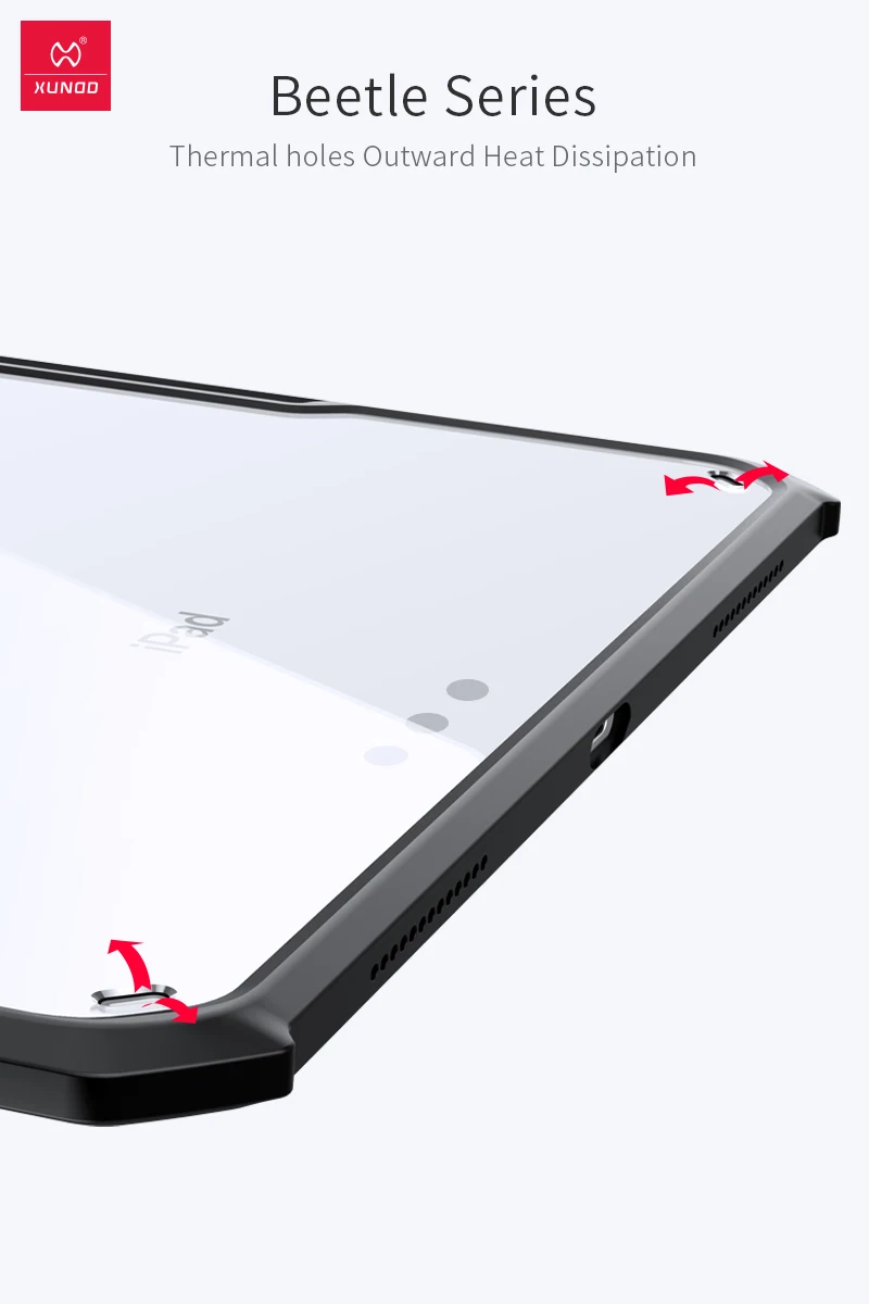 Для iPad / Pro 11 12,9 air 2 9,7 air 3 10,5 дюймов для iPad Mini 1 2 3 4 5 XUNDD акрил+ защитный чехол на заднюю панель из полиуретана планшетный чехол Крышка