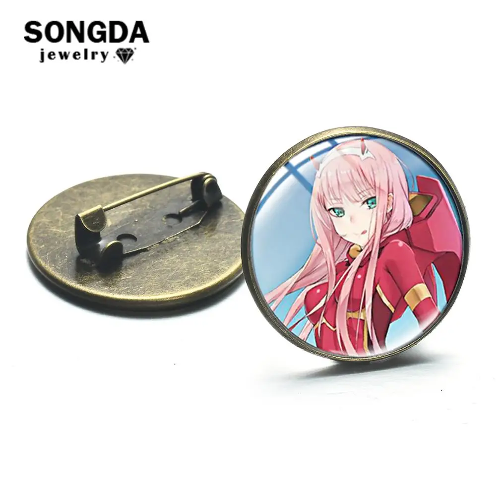 SONGDA DARLING в FRANXX Код: 002 Значки для косплея ноль два аниме Стекло купол брошь с