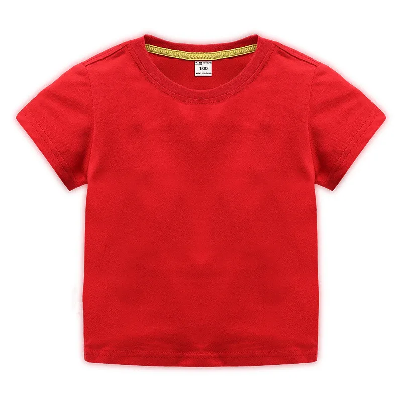 Детская Хлопковая футболка с коротким рукавом на возраст 1 12 лет|Тройники| |