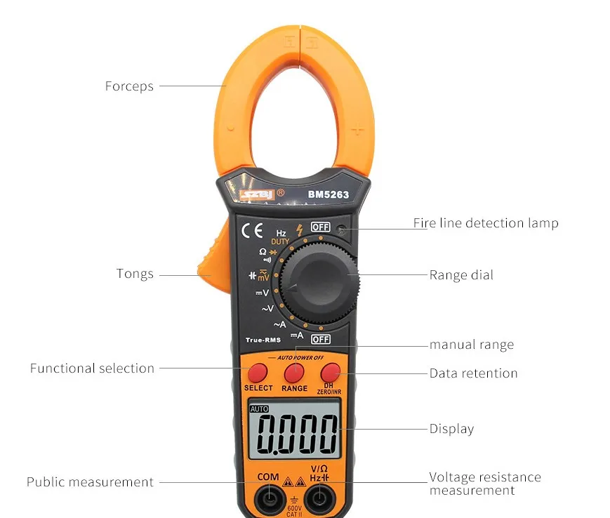 

high precision AC and DC digital clamp meter digital display AC and DC Clamp Meter pocket current meter