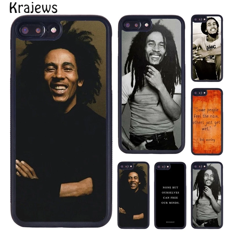 Резиновый чехол для телефона krajew Bob Marleys iPhone X XR XS 11 12 Pro MAX 5 6 S 7 8 Plus Samsung Galaxy S5 S6 S7 S8 S9