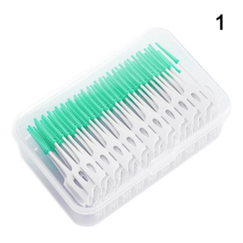 

40Pcs/set Teeth Care Silicone Interdental Brushes Super Soft Dental Cleaning Brush Dental Floss Toothpicks Oral Tools