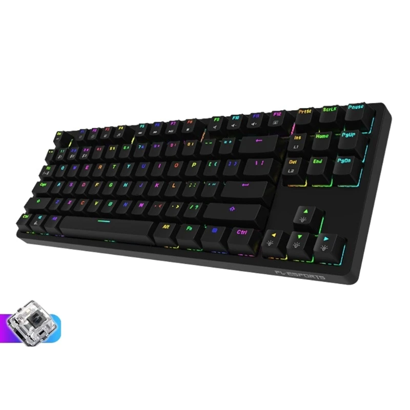 

F11 Wireless Mechanical Keyboard Three-mode Green /Tea /Red /Black Axis 87-key Computer Gaming Gaming Keyboar BT-Compat