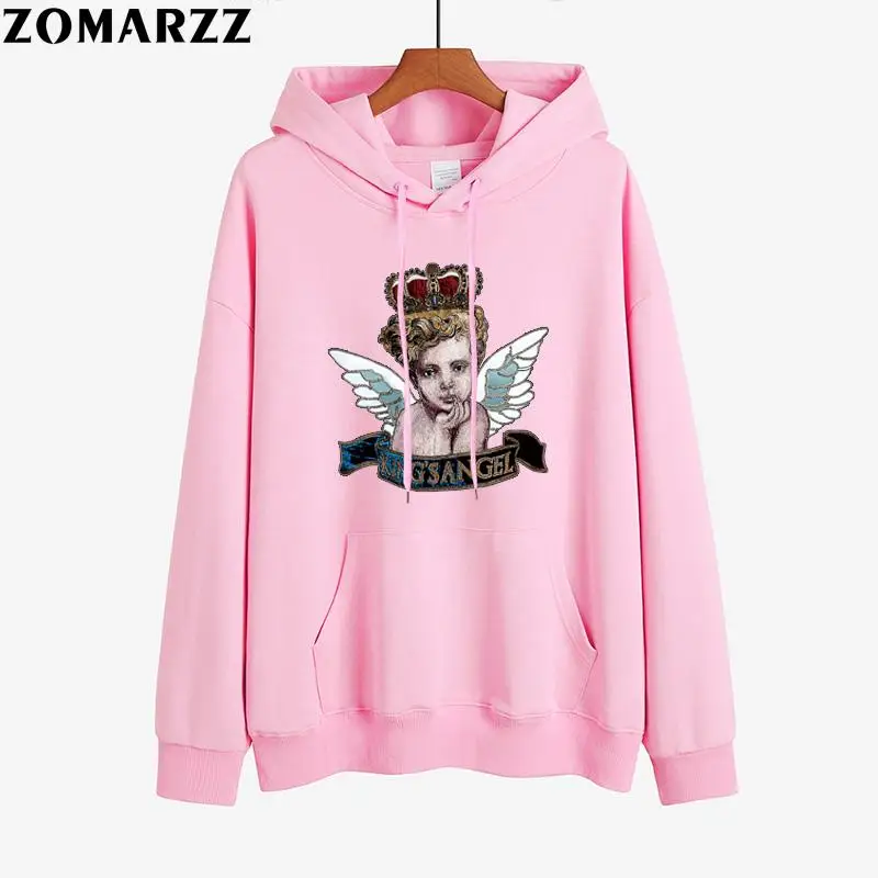 

Sweatshirt Women 2020 New Hoodies Fashion Winter Harajuku Angel Print Long Sleeve Hoody Pullover