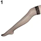 Сексуальные женские высокие носки до бедра, сетчатые однотонные кружевные топы, чулки для женщин, женские длинные носки до колена