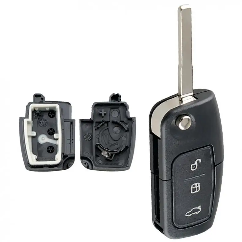 3 кнопки автомобиля брелок чехол Замена оболочки с HU101 лезвие Флип складной пульт