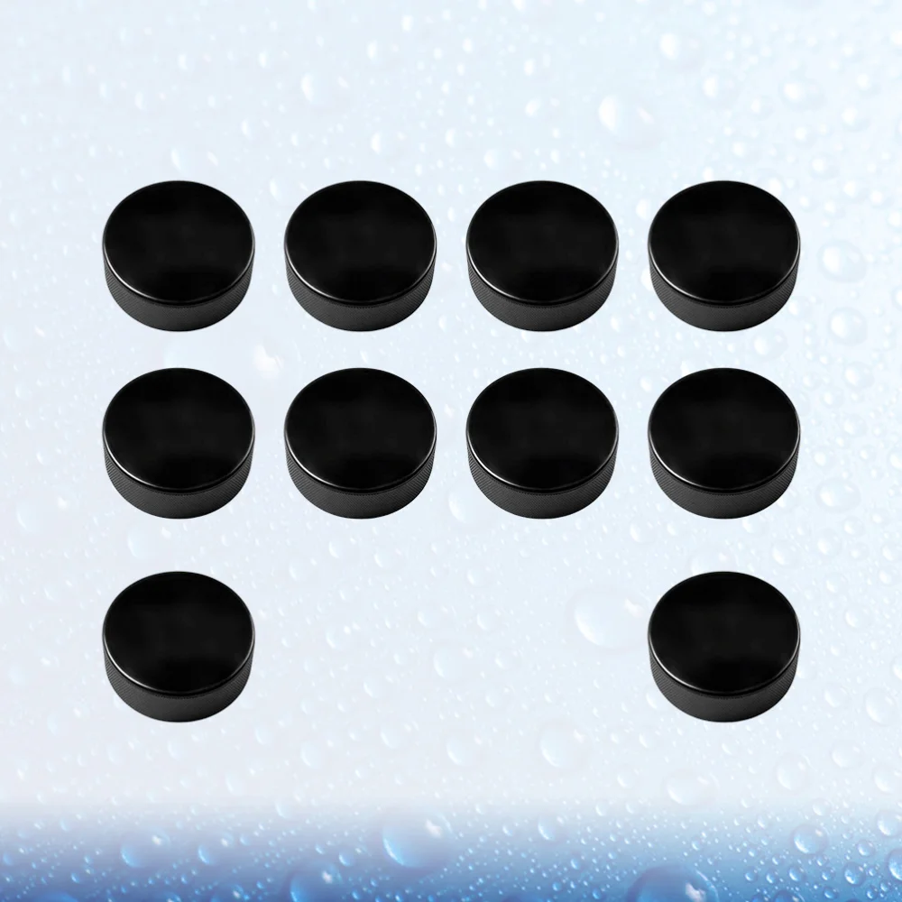 

10 Pcs Professional Rubber Ice Hockey Pucks Standard Hockey Balls Sports Supplies for Practicing Training Game (Black)
