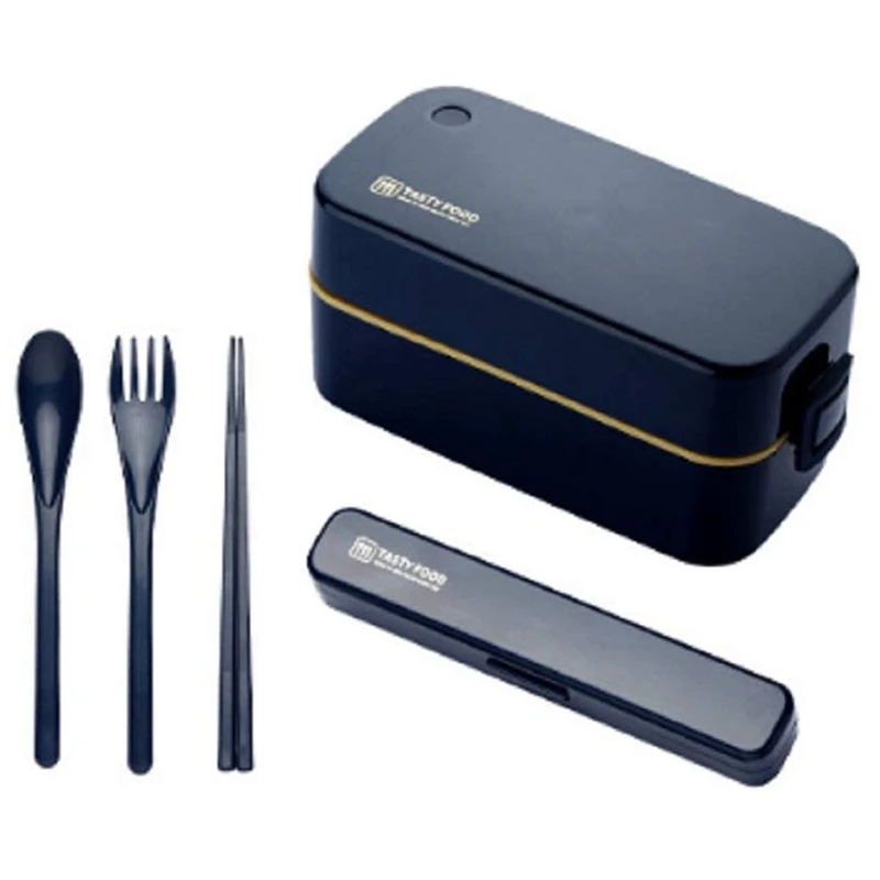 

Lunch Box, 2-Layer Bento Box Cutlery Set, Lunch Boxes for Kids Adults Work School,850ML