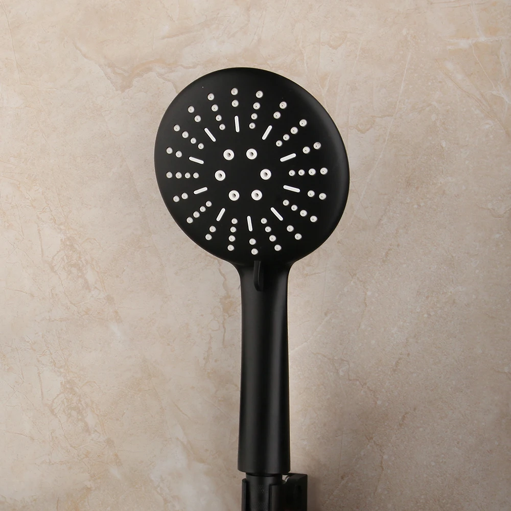KEMAIDI черная Регулируемая штанга для душа из нержавеющей стали ручная с душевой