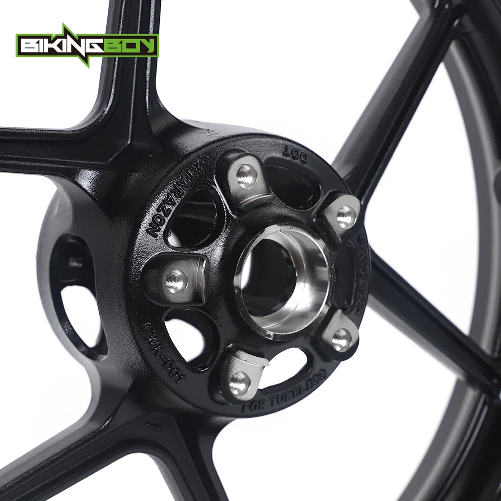 

BIKINGBOY 17"x3.5" Front Wheel Rim For Kawasaki Ninja ZX6R 05-19 11 12 ZX6RR 05 06 ZX10R 06 07 08 09 10 Versys 1000 15 16 17 18