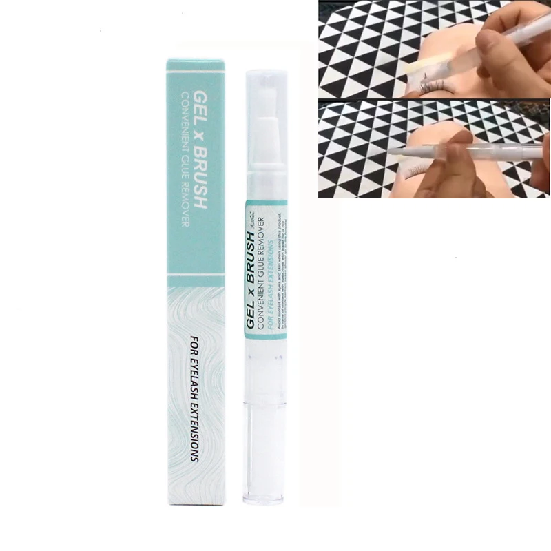 

1 PC NEW Fake Eyelash Glue Remover Pen Non-irritating Tasteless Faster Gel Makeup Comestic Remove Gel Remover With Brush TSLM1