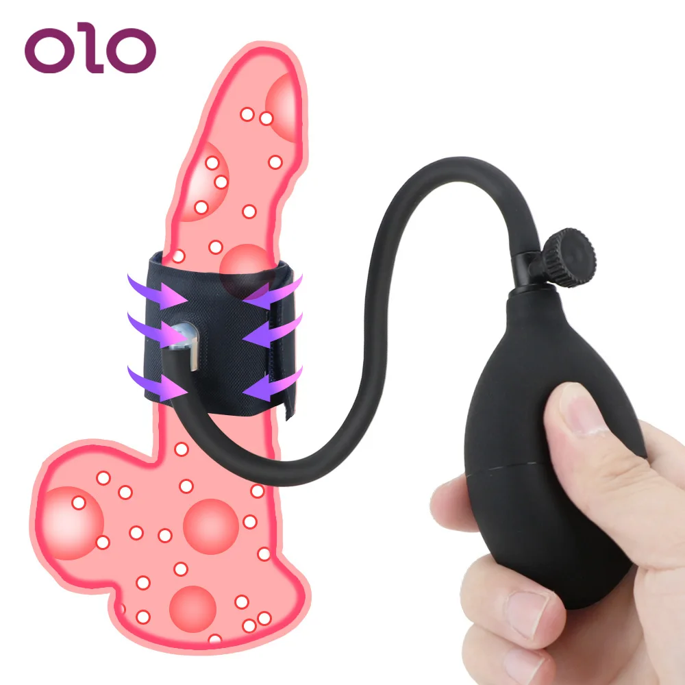 Надувной рукав OLO для пениса секс игрушки мужчин мужские увеличивающие туфли