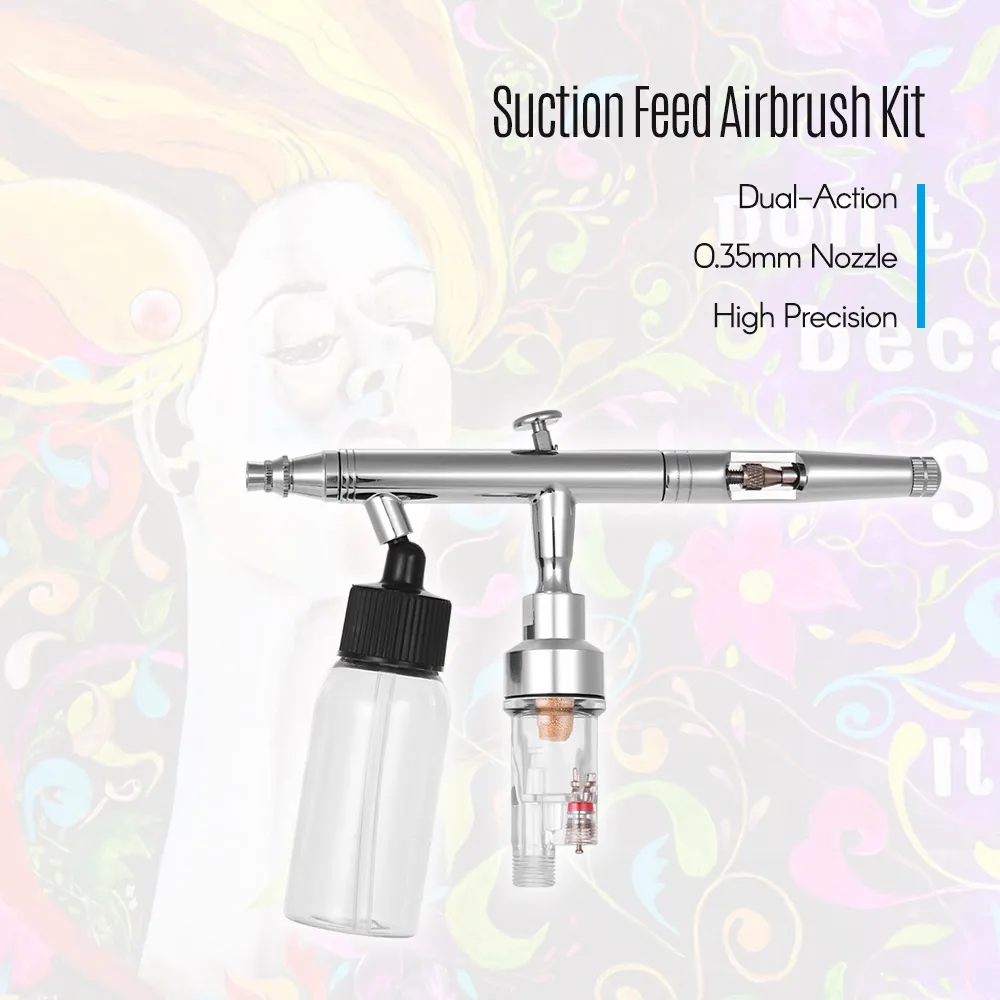 Портативный Аэрограф для макияжа с присоской набор двойным действием высокая