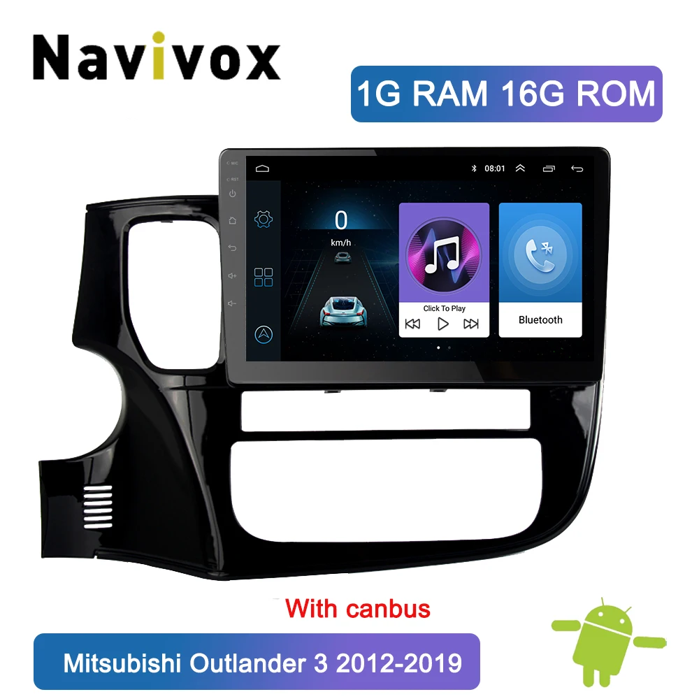 10," 2din Android 8,1 9,0 автомобильный dvd-плеер для Mitsubishi Outlander 3 2013 автомобильный Радио gps навигация wifi