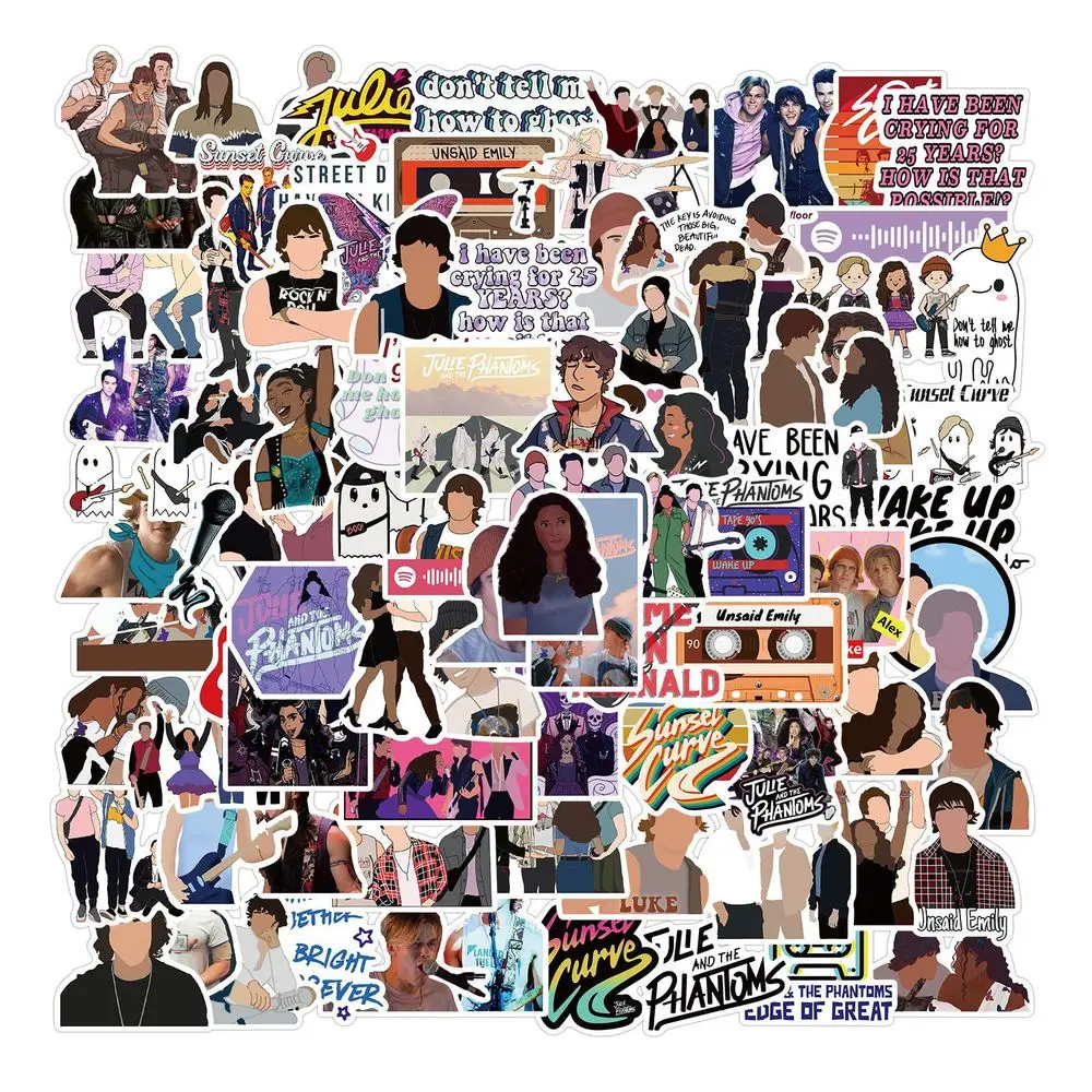 

50/100 шт. Джули и фантов классический ТВ показать наклейки для холодильника автомобильный шлем DIY Подарочная коробка наклейка с велосипедом н...