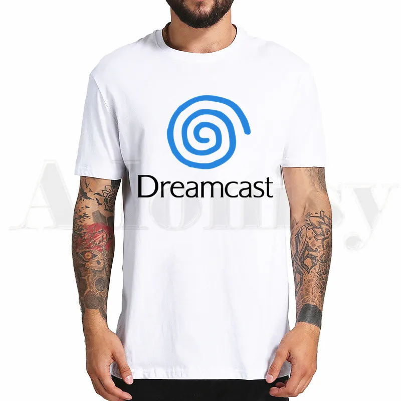 Футболка Dreamcast Tribute Swirl в стиле Харадзюку забавная уличная одежда топы