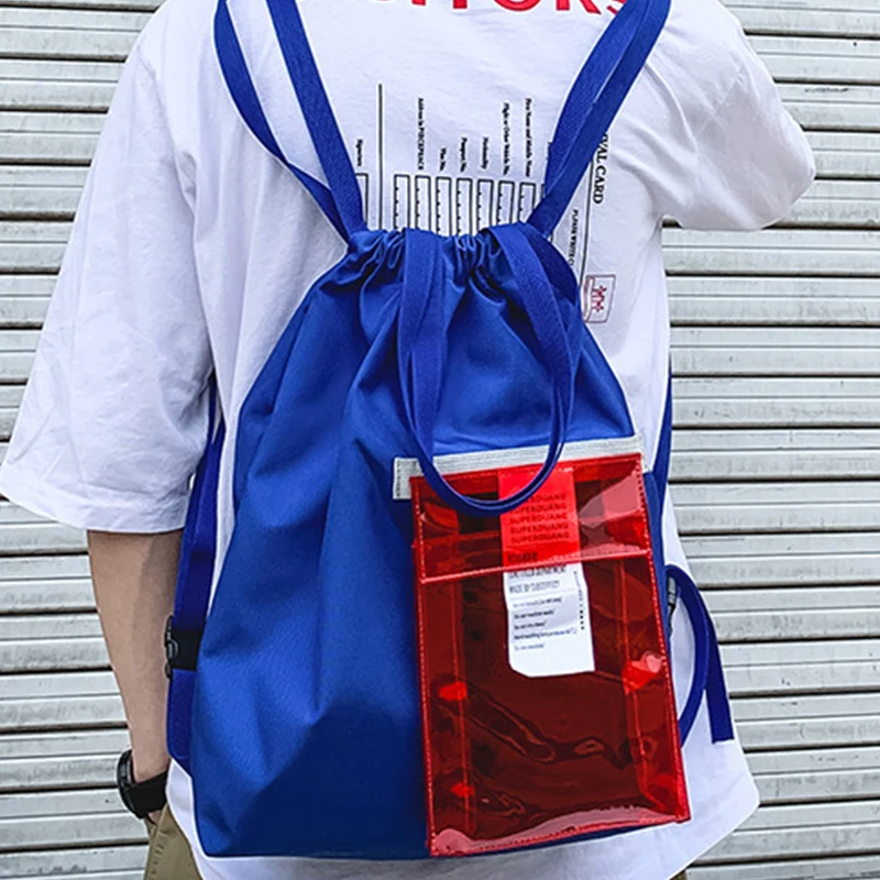 Водонепроницаемый рюкзак со шнурком Ткань Оксфорд сумка для хранения школьная