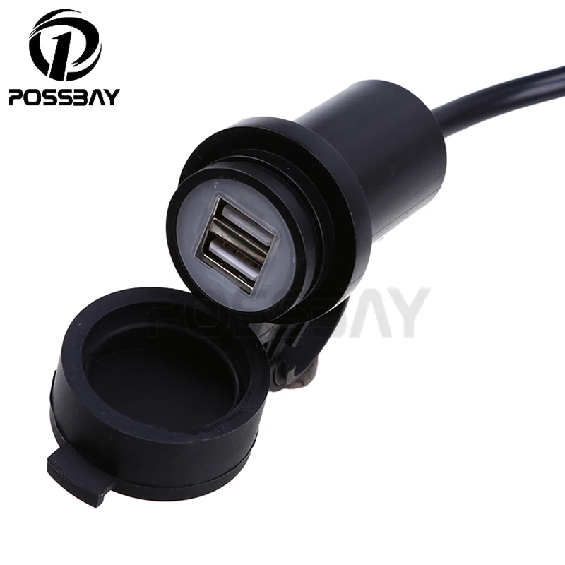 Автомобильное зарядное устройство с двумя USB портами для мотоциклов и