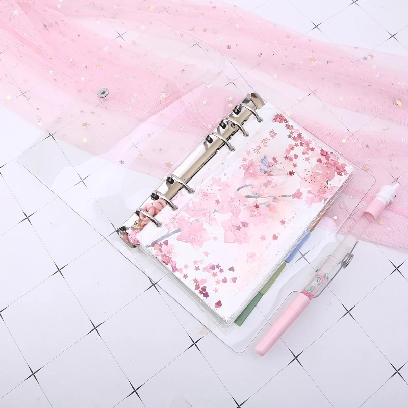 

Cherry Blossoms Loose Leaf Diary Notebook Journal Note Book Agenda Planner 160Pc H05A