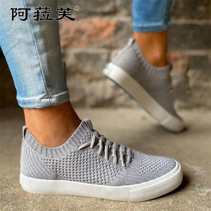 

Лоферы женские спортивные, дышащие кроссовки на платформе, Вулканизированная подошва, удобная повседневная обувь, на осень, 2021