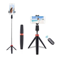 2022 3 in 1 wireless bluetooth selfie stick foldable mini tripod expandable with remote control for phone self timer artifact