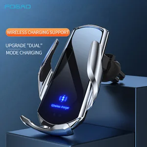 automatic 15w fast wireless car charger for samsung s20 s10 iphone 12 pro max 11 xs xr magnetic usb infrared sensor phone holder free global shipping