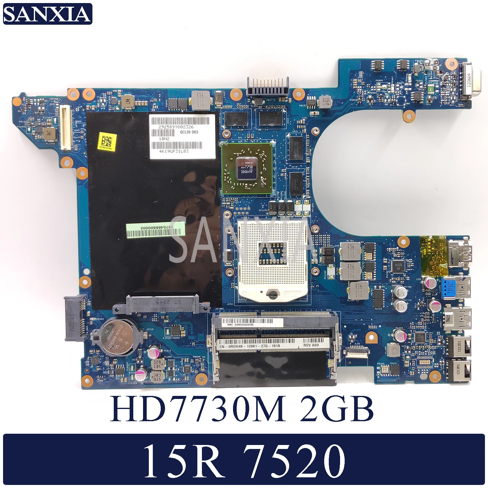 KEFU LA-8241P материнская плата для ноутбука Dell Inspiron 15R-7520 5520 оригинальная материнская плата HD7730M-2GB