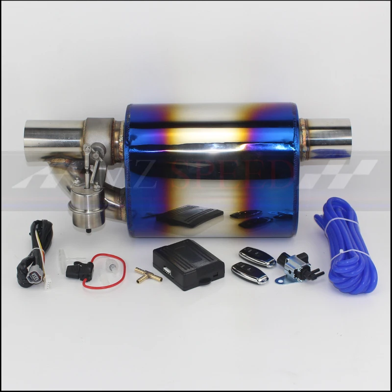 Выхлопная труба для автомобиля с синим покрытием глушитель дистанционным