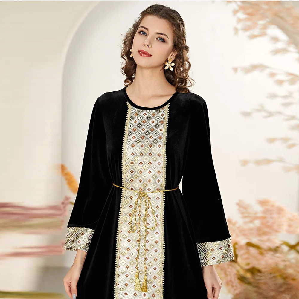 Abaya Дубай длинное женское платье турецкий мусульманский хиджаб кафтан