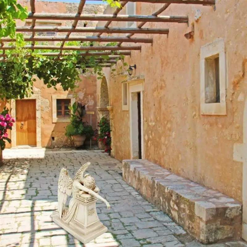 

Goddess Statue Waterproof Angel Statues Lifelike Angel Sculpture Religious Figurine for Home Garden Decoration Goddess Ornaments