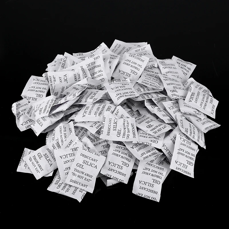 100 упаковок нетоксичный осушитель из силикагеля 1 г | Дом и сад