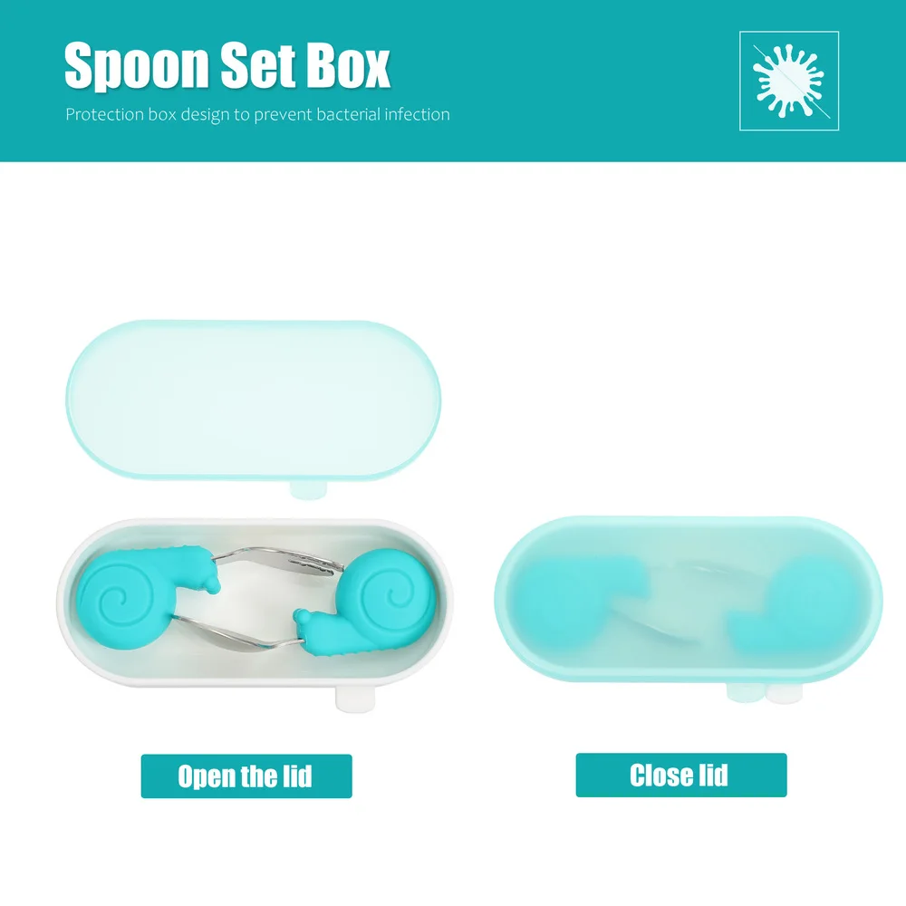 

1 Set Feeding Fork Short Handle Baby Spoon Kids Training Tableware