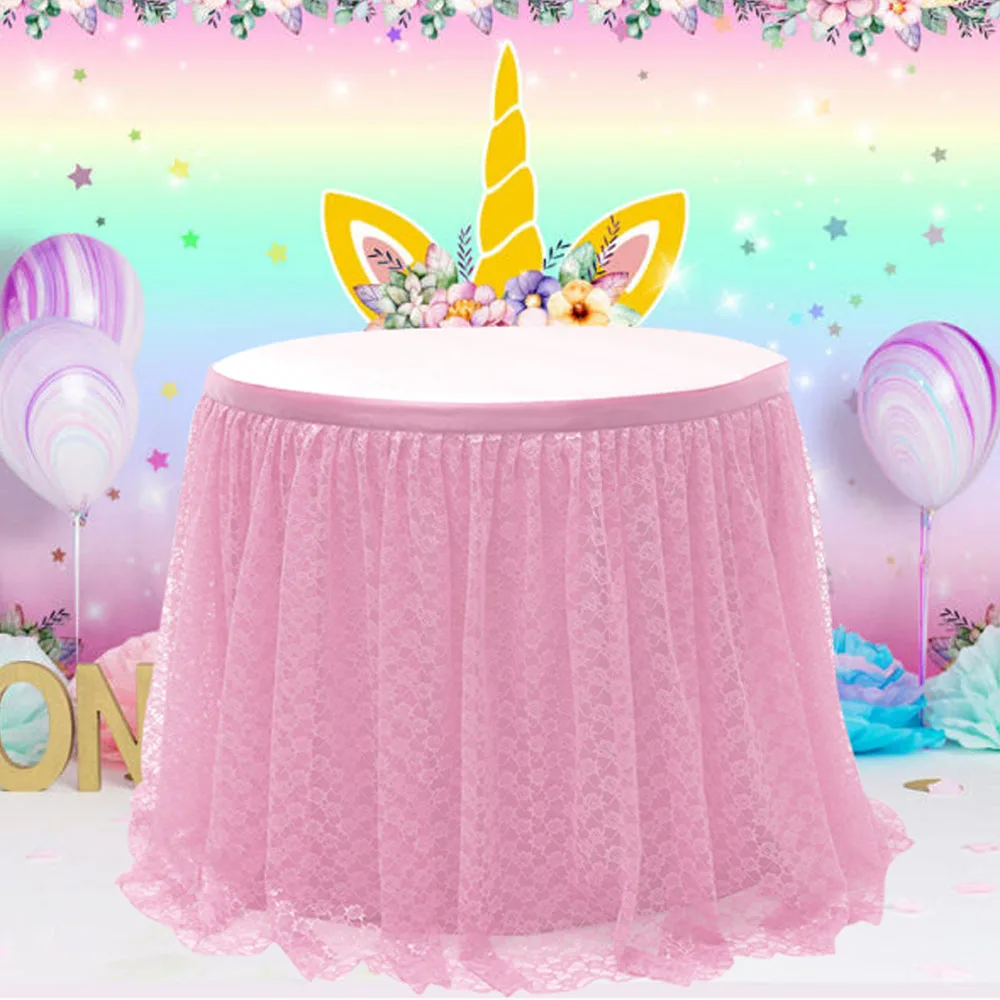 Настольная юбка для свадебного украшения вечеринки в честь первого дня рождения