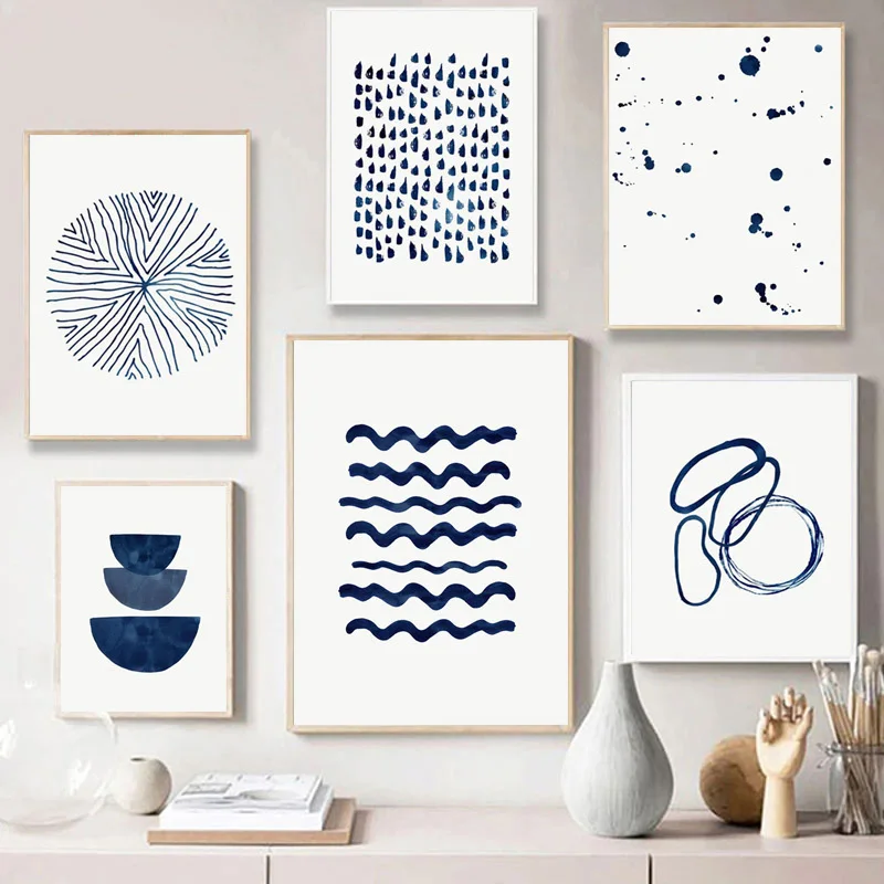 

Minimalist Line Art Canvas Painting Abstract Modern Home Room Decoration Wall Posters Frameless Picture for Interior