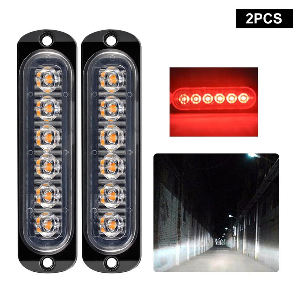 

SALE 2Pcs DC 12V-24V Truck Trailer Side Marker Indicators Light 6 LEDs Warning Lights Fit For All Car, SUV, Van, Truck, ATV, UTV
