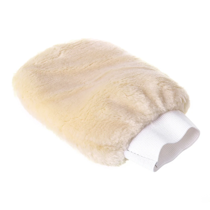 

High Quality Synthetic Lambswool Polish Wash Mitt Soft Sheepskin Car Clean Glove