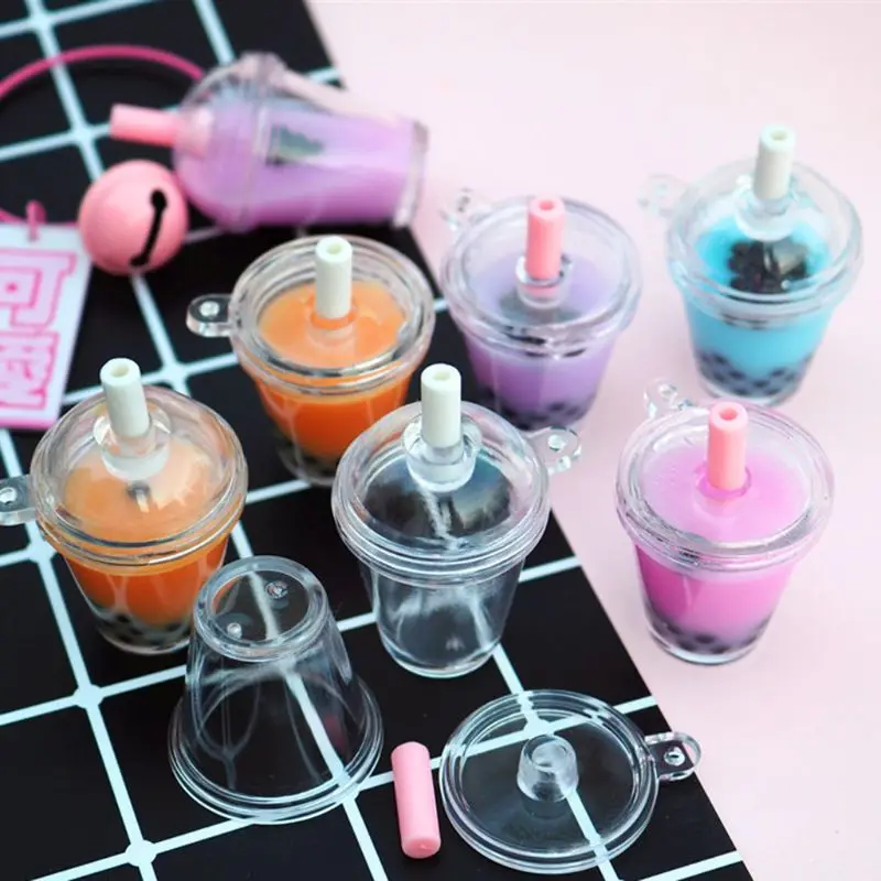 

10Pcs Mini Frappuccino Cup Coffee Cup Dollhouse Miniature Simulation Plastic Cake Ice Cream Cups Keychain Jewelry Making