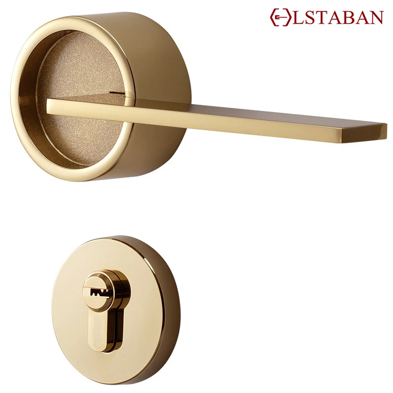 LSTABAN Простой золотой раздельный замок из цинкового сплава для дома деревянный