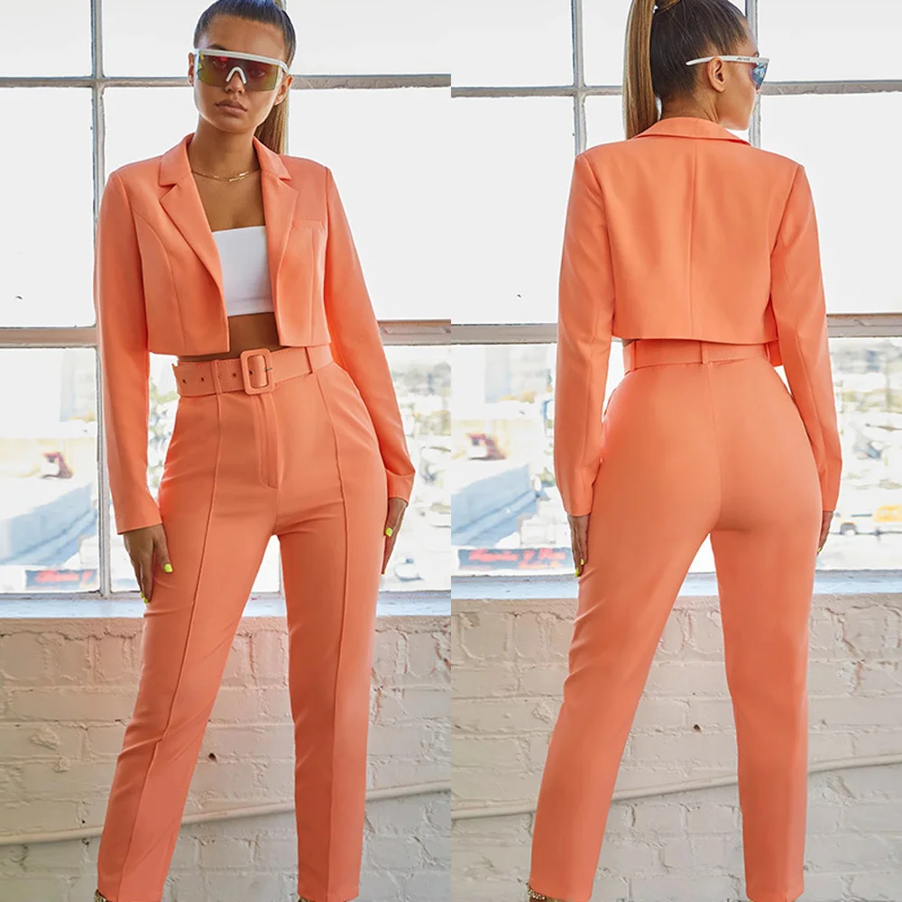 Женский офисный костюм из двух предметов деловой пиджак и Вечерние брюки