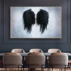 Черно-белая картина с изображением крыльев Ангела из потерянной крови, аниме плакаты и принты, Настенная картина на холсте, декор для комнаты