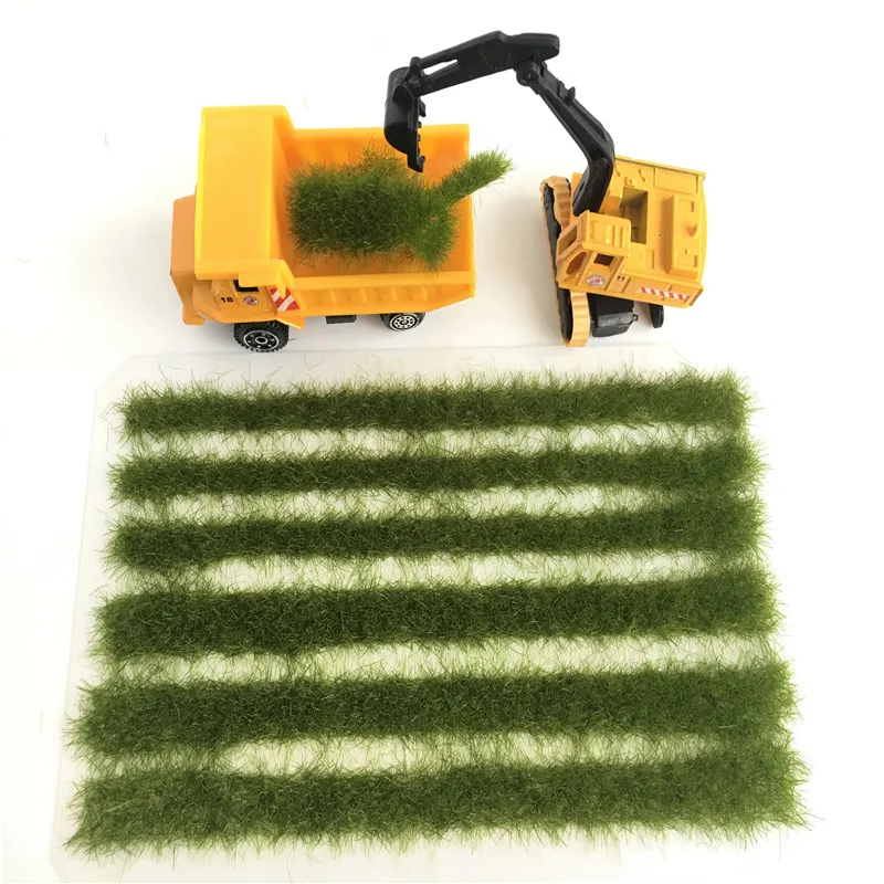 5 мм флок Модель Материал темно-зеленая трава увядший зеленый Моделирование