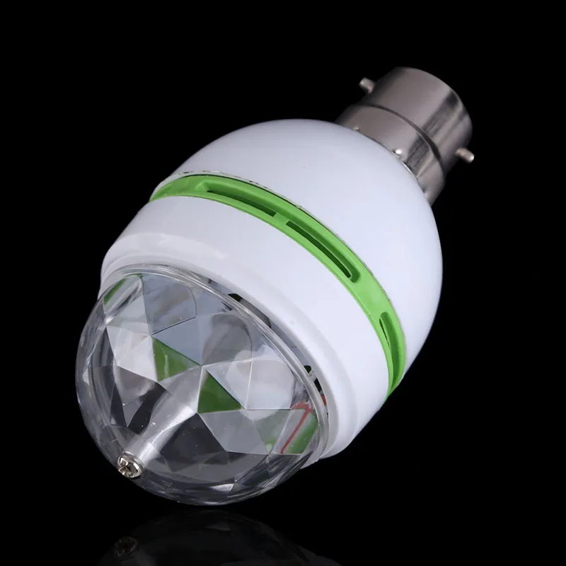 

ED 3W RGB rotating changing Light Bulb Lamp for Party club dancing stage LC