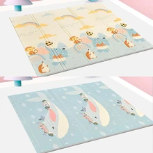 Folding Play Mat XPE Foam Baby Playmat Soft Floor Crawling Pad Toys For Kids Carpet Folding Game Activity Rug with Bag