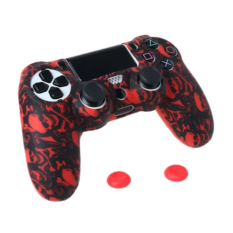 Силиконовый чехол с черепом защитный джойстиком для Sony PS4 1 комплект|Чехлы| |