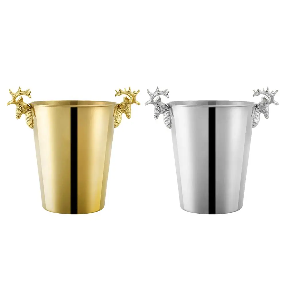 Нержавеющая сталь ведро льда высокого класса стабильная баррелс съемной ручкой