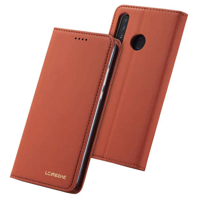 Brown Роскошный флип-чехол-бумажник для huawei P30 Pro Lite, мягкий силиконовый чехол с магнитной кожей, чехол для телефона с подставкой для карт Hawei P30Pro P30lite - Цвет: Brown